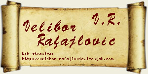 Velibor Rafajlović vizit kartica
